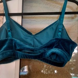 VELVET BRALETTE HUNTER GREEN